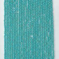 Turquoise Beads Round natural & faceted green Sold Per Approx 14.96 Inch Strand
