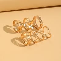 Zinc Alloy Ring Set gold color plated 7 pieces & fashion jewelry & for woman nickel lead & cadmium free Sold By Set