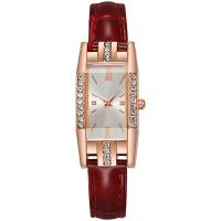 Women Wrist Watch Leather with Glass & Zinc Alloy waterproofless & for woman & with rhinestone 40*8mm Sold By PC
