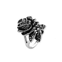 Rhinestone Finger Ring, Tibetan Style, silver color plated, fashion jewelry & different size for choice & for woman & with rhinestone, nickel, lead & cadmium free, 2.1*2.6cm, Sold By PC