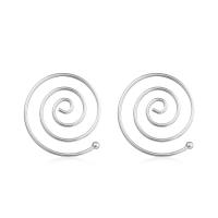 Zinc Alloy Stud Earring silver color plated fashion jewelry & for woman & hollow nickel lead & cadmium free Sold By Pair