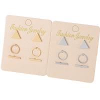 Zinc Alloy Stud Earring plated three pieces & for woman & hollow nickel lead & cadmium free Sold By Set