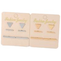 Zinc Alloy Stud Earring plated three pieces & for woman nickel lead & cadmium free Sold By Set