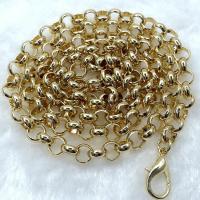Brass Oval Chain, gold color plated, golden, nickel, lead & cadmium free, Length:Approx 75 cm, Sold By PC