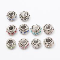 Tibetan Style European Beads, Lantern, antique silver color plated, DIY & with rhinestone, more colors for choice, nickel, lead & cadmium free, 10x11mm, Approx 50PCs/Bag, Sold By Bag