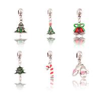 European Style Tibetan Style Dangle Beads, silver color plated, DIY & different styles for choice & enamel, more colors for choice, nickel, lead & cadmium free, 11-30mm, Approx 50PCs/Bag, Sold By Bag