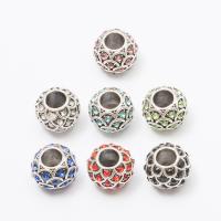Zinc Alloy European perler, Bucket, sølvfarvet forgyldt, du kan DIY & med rhinestone, flere farver til valg, nikkel, bly & cadmium fri, 10x11mm, Ca. 50pc'er/Bag, Solgt af Bag