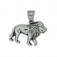 Stainless Steel Animal Pendants, 316L Stainless Steel, Lion, vintage & for man, original color, 34x35mm, Sold By PC