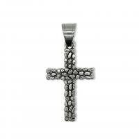 Nehrđajućeg čelika križa Privjesci, 316L Stainless Steel, modni nakit & bez spolne razlike, izvorna boja, 24x50mm, Prodano By PC