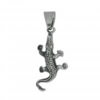 Stainless Steel Animal Pendants, 316L Stainless Steel, Crocodile, vintage & for man, original color, 19x49mm, Sold By PC