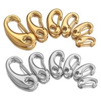Stainless Steel Snap Hook Carabiner, 316L Stainless Steel, plated, DIY & different size for choice, more colors for choice, 10PCs/Bag, Sold By Bag