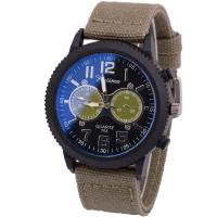 Men Wrist Watch Canvas with Glass & 304 Stainless Steel & Zinc Alloy Chinese watch movement waterproofless & for man plated Sold By PC