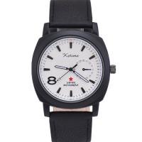 Men Wrist Watch, PU Leather, with Glass & 304 Stainless Steel & Tibetan Style, plated, waterproofless & for man, more colors for choice, 260x45x12mm, Sold By PC
