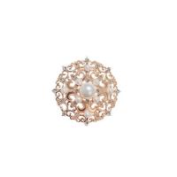 Rhinestone Brooch, Tibetan Style, with Plastic Pearl, plated, for woman, more colors for choice, 50mm, Sold By PC
