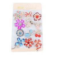 Rhinestone Brooch Zinc Alloy plated for woman & with rhinestone 10-30mm Sold By PC