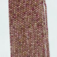 Rhodonit Perlen, rund, natürlich, verschiedene Größen vorhanden, rot, verkauft per ca. 14.96 ZollInch Strang