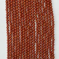 Edelstein Schmuckperlen, Roter Jaspis, rund, natürlich, verschiedene Größen vorhanden, rot, verkauft per ca. 14.96 ZollInch Strang