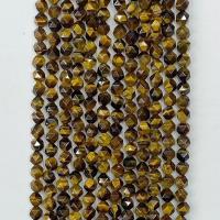 Tiger Eye pärlor, naturlig, olika storlek för val & fasetterad, gul, Såld Per Ca 14.96 inch Strand