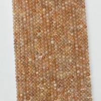 Achat Perlen, Sonnenachat, rund, natürlich, verschiedene Größen vorhanden, orange, verkauft per ca. 14.96 ZollInch Strang