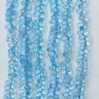 Gemstone Jewelry Beads Topaze Teardrop natural & faceted light blue Sold Per Approx 14.96 Inch Strand