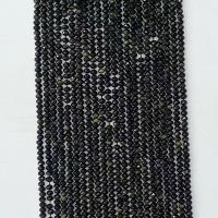 Perles bijoux en pierres gemmes, or Obsidian, Rond, naturel, normes différentes pour le choix, noire, Vendu par Environ 14.96 pouce brin