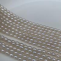 Perlas Arroz Freshwater, Perlas cultivadas de agua dulce, Bricolaje, Blanco, 4-5mm, Vendido para aproximado 15 Inch Sarta
