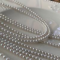 Natural Freshwater Pearl Loose Beads, Round, DIY, white, 3-4mm, Sold Per Approx 15 Inch Strand
