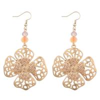 Zinc Alloy Drop Earrings with Acrylic gold color plated fashion jewelry & for woman golden Sold By Pair