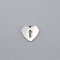 Stainless Steel Heart Pendants 304 Stainless Steel polished DIY & hollow original color Sold By PC