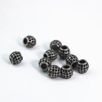 Stainless Steel European Beads, 304 Stainless Steel, barrel, polished, vintage & DIY, original color, 11x10mm, Sold By PC