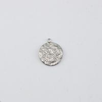Stainless Steel Pendants, 304 Stainless Steel, Flat Round, polished, vintage & DIY, original color, 16.50x19.40x1.50mm, Sold By PC