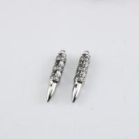 Tibetan Style Pendants, Bullet, antique silver color plated, vintage & DIY, nickel, lead & cadmium free, 10x51mm, Sold By PC