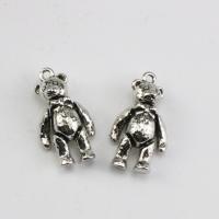 Tibetan Style Animal Pendants, Bear, antique silver color plated, vintage & DIY, nickel, lead & cadmium free, 18.20x34.20x10.50mm, Sold By PC