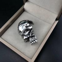 Tibetan Style Skull Pendants, antique silver color plated, vintage & DIY, nickel, lead & cadmium free, 32x48.60x14.50mm, Sold By PC