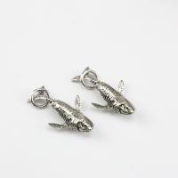 Zinc Alloy Animal Pendants Whale antique silver color plated cute & DIY nickel lead & cadmium free Sold By PC
