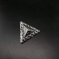 Tibetan Style Pendants, Triangle, antique silver color plated, vintage & DIY, nickel, lead & cadmium free, 38x10mm, Sold By PC