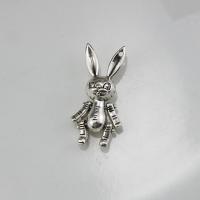 Zinc Alloy Animal Pendants Rabbit antique silver color plated vintage & DIY nickel lead & cadmium free Sold By PC