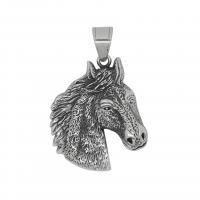 Stainless Steel Animal Pendants 316L Stainless Steel Horse vintage & Unisex original color Sold By PC