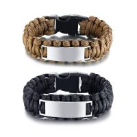 Fashion Bracelet & Bangle Jewelry Parachute Cord with 304 Stainless Steel fashion jewelry & Unisex 45.5*14mm 22mm Length Approx 9.06 Inch Sold By PC