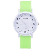 Women Wrist Watch, Silicone, with Glass & 304 Stainless Steel & Tibetan Style, plated, waterproofless & for woman, more colors for choice, 240x40x10mm, Sold By PC