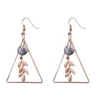 Zinc Alloy Drop Earrings Geometrical Pattern plated for woman & hollow Sold By Pair