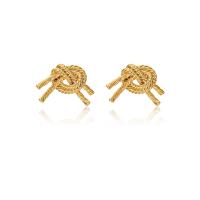 Tibetan Style Stud Earring, gold color plated, fashion jewelry & for woman, nickel, lead & cadmium free, 30x20mm, Sold By Pair