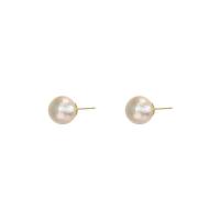 Zinklegering oorknoppen, Plastic Pearl, Ronde, verschillende grootte voor keus & voor vrouw, Verkocht door pair
