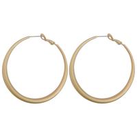 Zinc Alloy Drop Earrings Donut gold color plated Korean style & for woman 45mm Sold By Pair