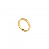 Vinger Ring in edelstaal, 304 roestvrij staal, 18K vergulde, verschillende grootte voor keus & voor vrouw, Maat:5-10, Verkocht door PC