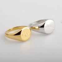 Titanium Čelik Finger Ring, različite veličine za izbor & s cvjetnim uzorkom & za žene, više boja za izbor, Veličina:6-8, Prodano By PC