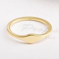 Ring Finger Titantium stali, Platerowane prawdziwym złotem, różnej wielkości do wyboru & dla kobiety, rozmiar:6-8, sprzedane przez PC