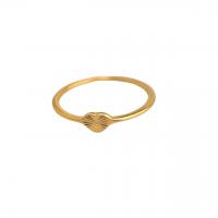 Палец кольцо из нержавеющей стали, Нержавеющая сталь 304, Сердце, плакированный настоящим золотом, разный размер для выбора & Женский, размер:6-9, продается PC
