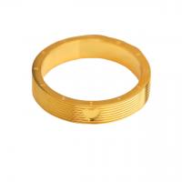 Палец кольцо из нержавеющей стали, Нержавеющая сталь 304, Сердце, плакированный настоящим золотом, с рисунками цифры & разный размер для выбора & Женский, размер:5-10, продается PC