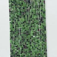 Koraliki z kameniem szlachetnym, Zoisyt, Koło, Naturalne, różnej wielkości do wyboru & fasetowany, zielony, sprzedawane na około 14.96 cal Strand